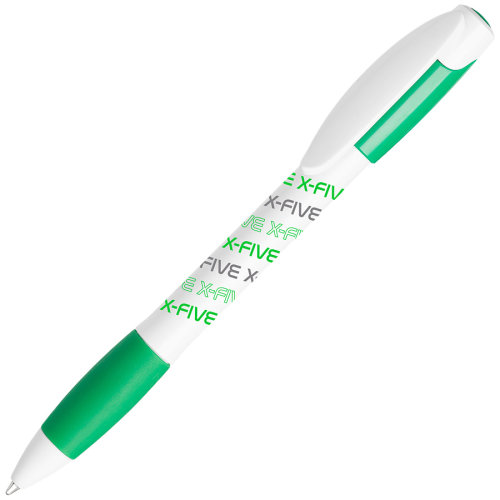 Ручка шариковая с грипом X-5 (белый, зеленый)
