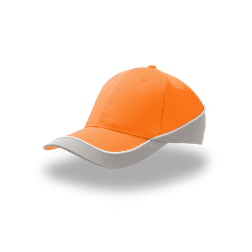 Бейсболка "Racing", 6 клиньев, оранжевый/серый, 94% полиэстер 6% вискоза, 180  г/м2         (оранжевый)