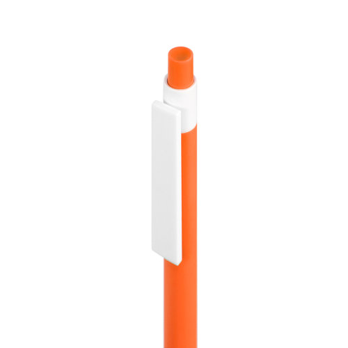 Ручка шариковая RETRO, пластик (оранжевый, белый)