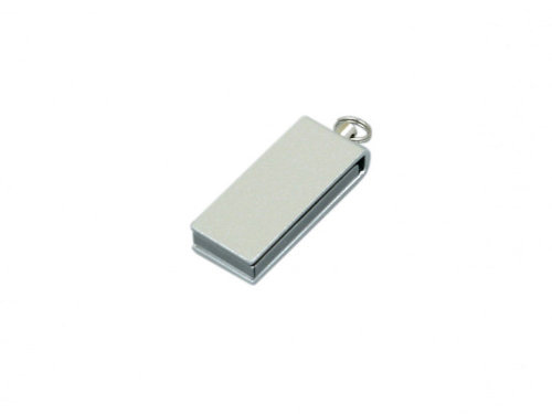 Флешка с мини чипом, минимальный размер, цветной  корпус, 8 Гб, серебристый