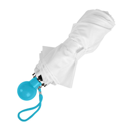 Зонт складной FANTASIA, механический (белый, голубой)