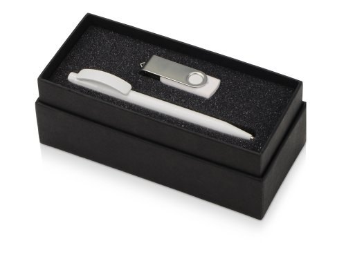 Подарочный набор Uma Memory с ручкой и флешкой, белый