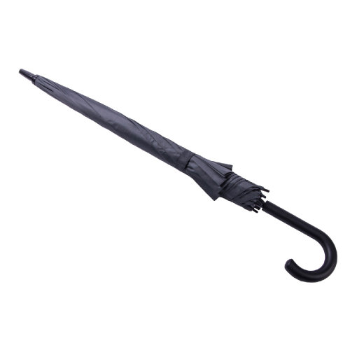 Зонт-трость ANTI WIND, пластиковая ручка, полуавтомат (темно-серый)