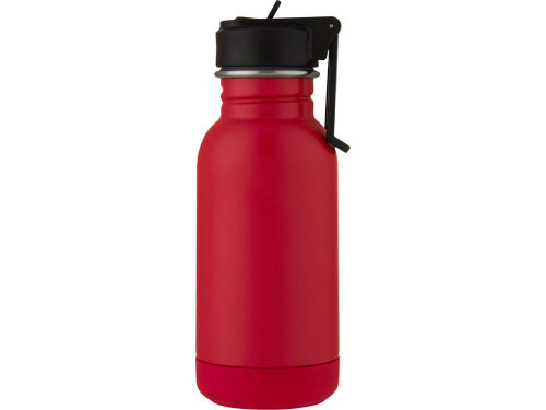 Lina, спортивная бутылка из нержавеющей стали объемом 400 мл с трубочкой и петлей, ruby red