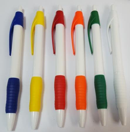 Ручка шариковая с грипом N4 (белый, черный)