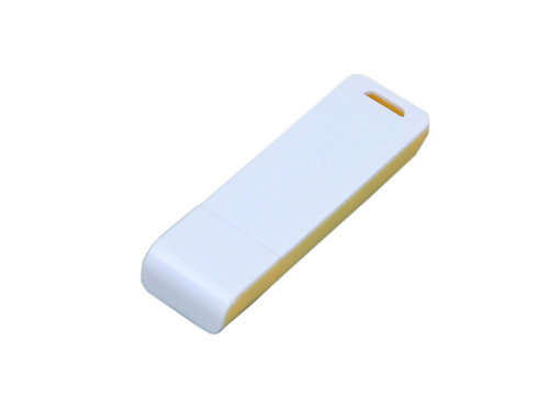 Флешка 3.0 прямоугольной формы, оригинальный дизайн, двухцветный корпус, 64 Гб, желтый/белый