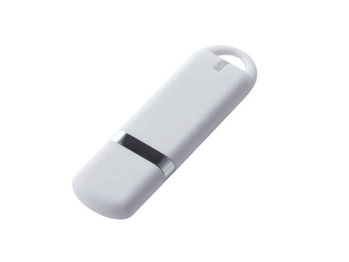 USB-флешка на 64 ГБ с покрытием soft-touch, збелый