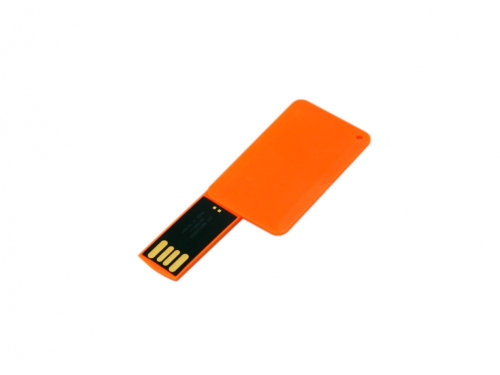 USB-флешка на 16 Гб в виде пластиковой карточки, оранжевый