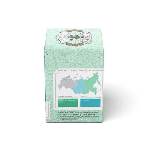 Чай черный с можжевельником и пихтой в индивидуальном саше конверте, 15 пакетиков (зеленый)