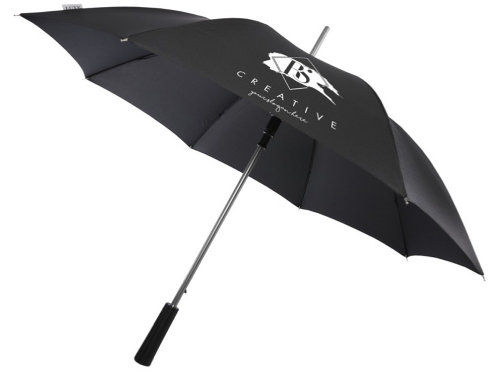 Pasadena 23-дюймовый зонт с механизмом автоматического открытия и алюминиевым штоком, серебристый