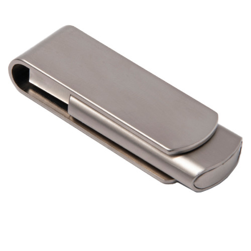 USB flash-карта SWING METAL (16Гб), серебристая, 5,3х1,7х0,9 см, металл (серебристый)