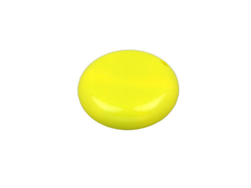 Флешка промо круглой формы, 16 Гб, желтый