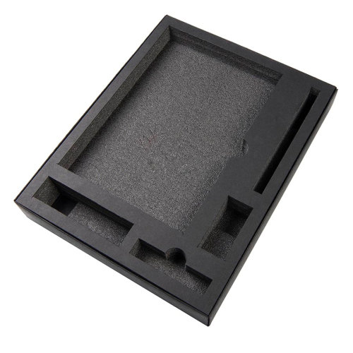 Коробка "Tower", сливбокс, размер 20*29*4.5 см, картон черный,300 гр. ложемент изолон (черный)