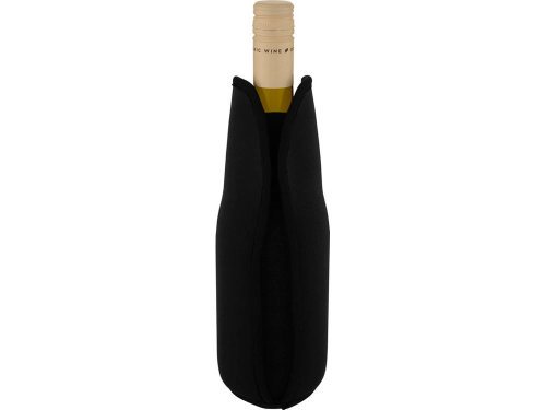 Noun Держатель-руква для бутылки с вином из переработанного неопрена, черный