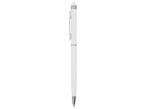 Ручка-стилус шариковая Jucy Soft с покрытием soft touch, белый
