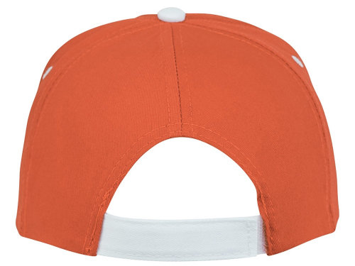 Пятипанельная кепка Nestor с окантовкой, оранжевый/белый