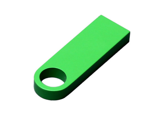 USB 2.0-флешка на 64 Гб с мини чипом и круглым отверстием, зеленый