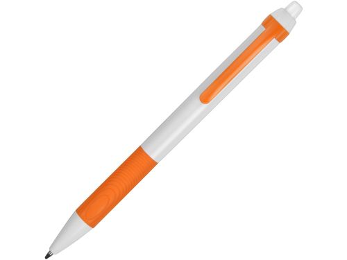 Ручка пластиковая шариковая Centric, белый/оранжевый
