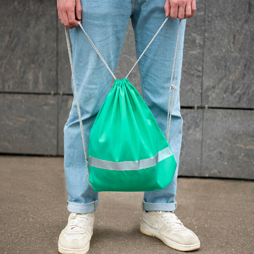 Рюкзак мешок RAY со светоотражающей полосой (белый)