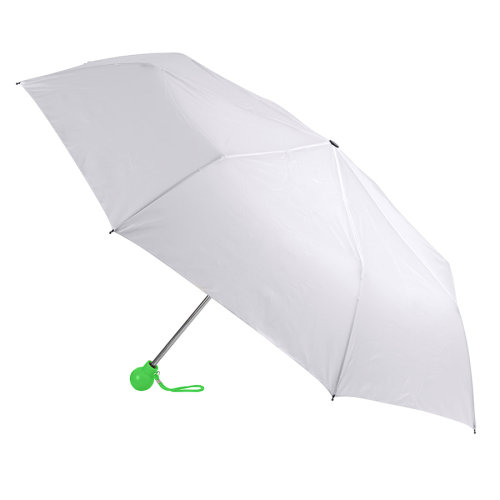 Зонт складной FANTASIA, механический (белый, зеленое яблоко)