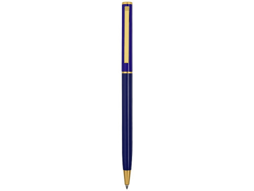 Ручка шариковая Жако с серебристой подложкой, темно-синий