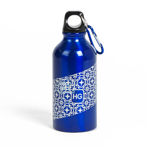Бутылка для воды с карабином MENTO, 400мл (серый)