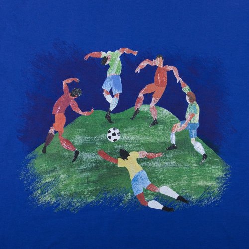 Футболка «Футбол via Матисс» 190, ярко-синяя