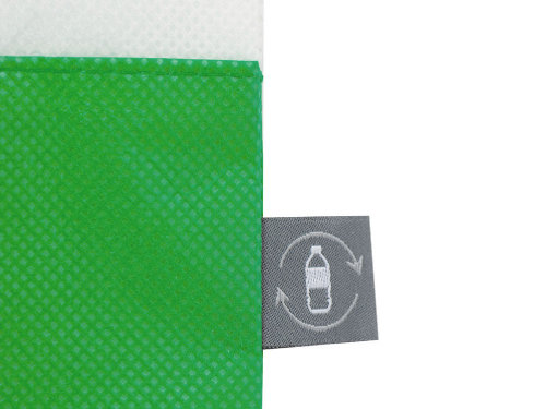 Сумка-шоппер двухцветная Revive из нетканого переработанного материала, зеленый