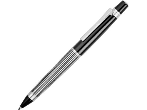 Ручка шариковая Nina Ricci модель Funambule striped в футляре, серебристый/черный