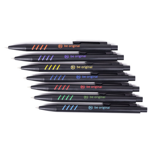 Ручка шариковая с грип-вставками TATTOO (черный, фиолетовый)
