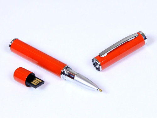 USB-флешка на 32 Гб в виде ручки с мини чипом, оранжевый