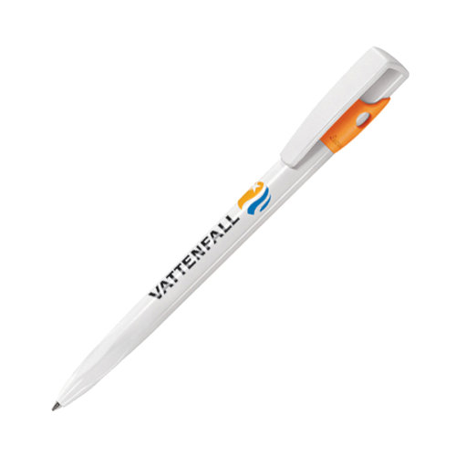 Ручка шариковая KIKI (белый, оранжевый)