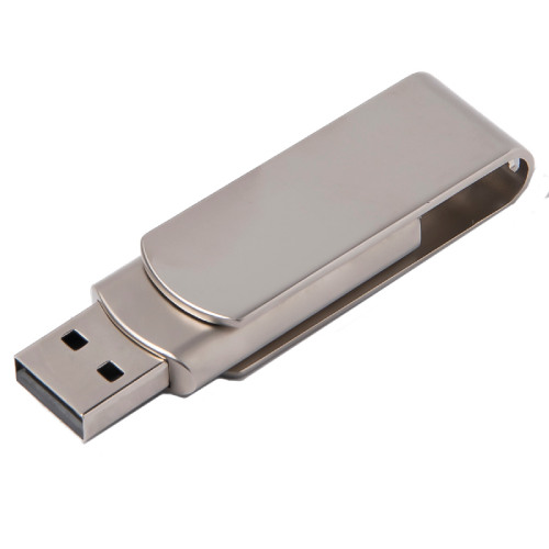 USB flash-карта SWING METAL (16Гб), серебристая, 5,3х1,7х0,9 см, металл (серебристый)