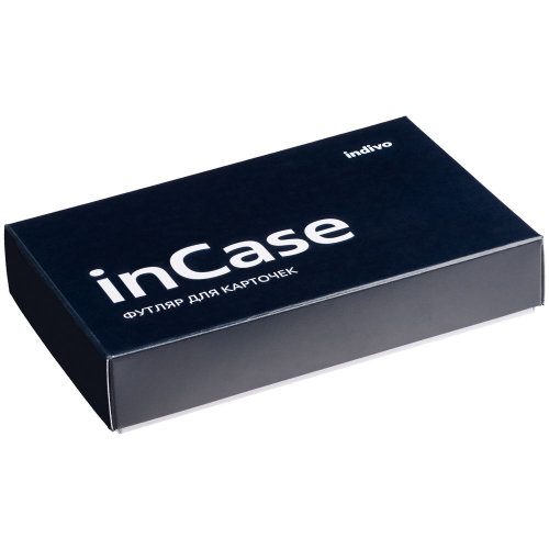 Футляр для карточек inCase, серый с бордовым