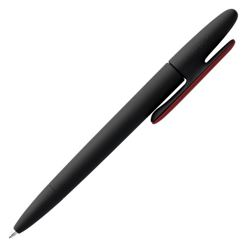 Ручка шариковая Prodir DS5 TRR-P Soft Touch, черная с красным