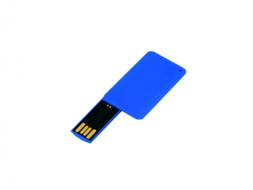 USB-флешка на 64 ГБ в виде пластиковой карточки, синий