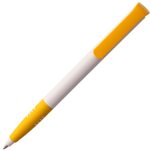 Ручка шариковая Senator Super Soft, белая с желтым