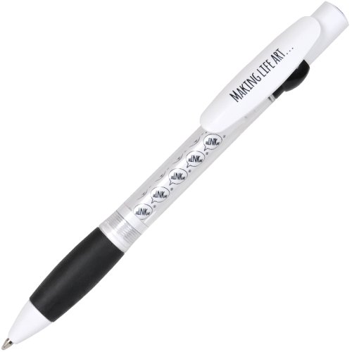 Ручка шариковая с грипом ALLEGRA SWING (черный, белый)