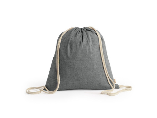 Рюкзак-мешок BRESCIA из переработанного хлопка, черный