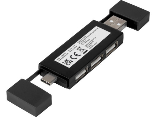 Mulan Двойной USB 2.0-хаб, черный