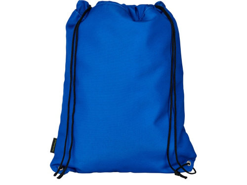 Рюкзак со шнурком Oriole из переработанного ПЭТ, синий