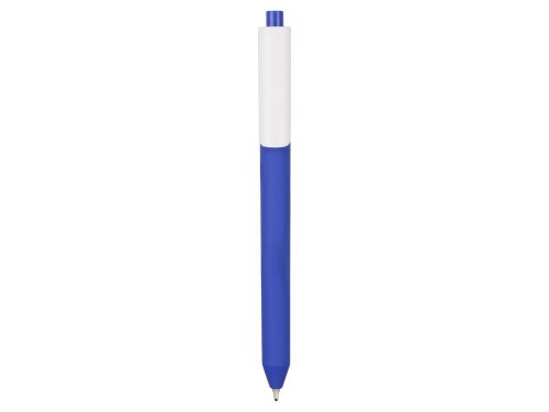 Ручка шариковая Pigra модель P03 PRM софт-тач, синий/белый