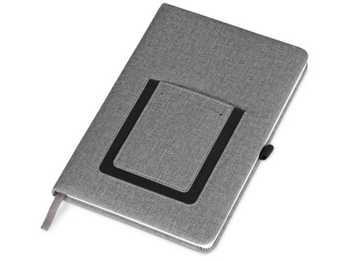 Блокнот Pocket 140*205 мм с карманом для телефона, серый