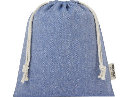 Средняя подарочная сумка Pheebs объемом 1,5 л из хлопка плотностью 150 г/м2, синий