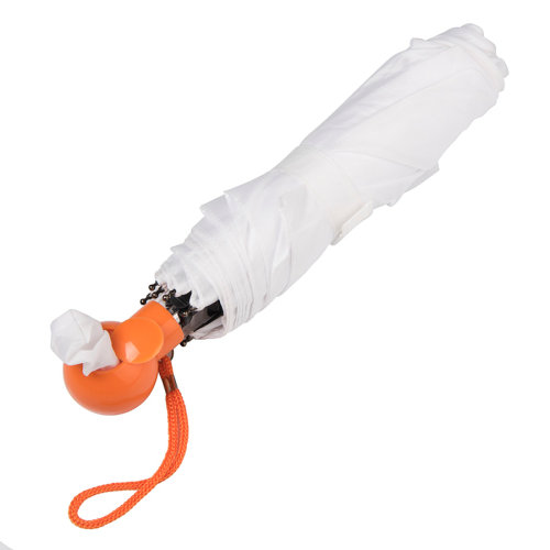Зонт складной FANTASIA, механический (белый, оранжевый)