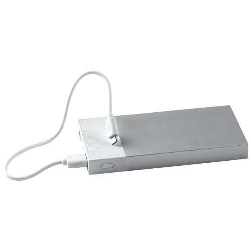 Универсальный аккумулятор "Slim Pro" (10000mAh),белый, 13,8х6,7х1,5 см,пластик,металл (белый)