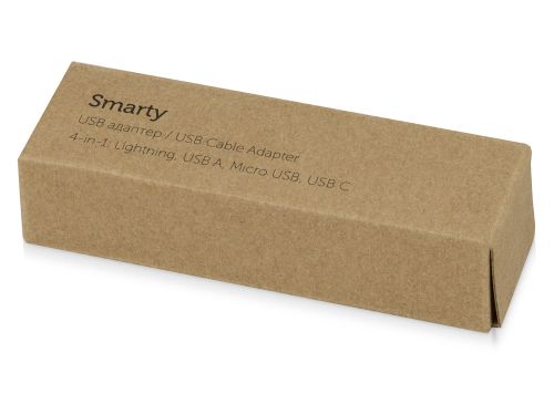 Универсальный переходник Smarty (Micro USB / Lightning / Type C), белый