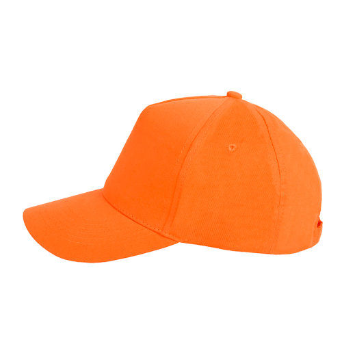 Бейсболка OPTIMA S, 5 клиньев, металлическая застежка (оранжевый)