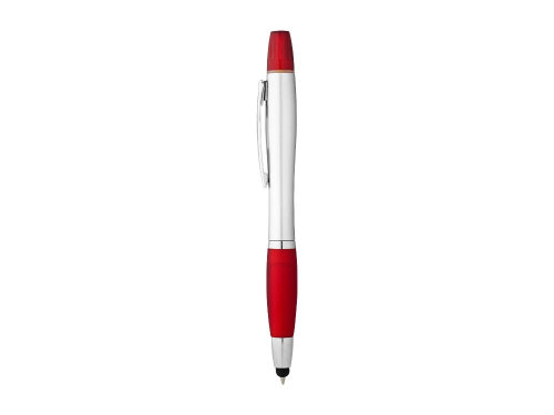 Ручка-стилус Nash с маркером, красный/серебристый