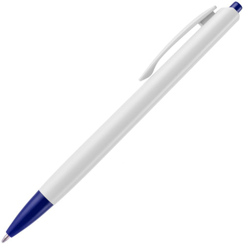 Ручка шариковая Tick, белая с синим